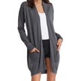 thumbnail image 1 of Women Open Front Cardigan Sweaters Pockets Long Sleeve Shrugs, 1 of 5