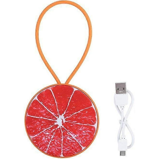 Mini Small Portable Bluetooth V4.2 Outdoor Fruit-Shaped Speaker USB Music Player 3D Stereo,SO Cute (Grapefruit)