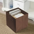 thumbnail image 2 of Foldable Fabric Cube Storage Bins - 11" Collapsible Organizer Baskets for Home, Closet, Bedroom, Living Room (Black, 6 Pack), 2 of 6