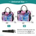 thumbnail image 4 of FORMRS Insulated Lunch Bag for Work School Unisex Large Capacity Cooler with Shoulder Strap, Watercolor Blue Marble Pattern, 4 of 6