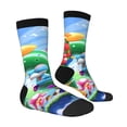 thumbnail image 3 of Lsque Mario Printed Men's Crew Socks, Soft Durable Breathable Moisture-Wicking with Odor Control Cotton socks, 3 of 7