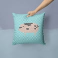 thumbnail image 2 of Carolines Treasures BB8114PW1414 Gloucester Old Spot Pig Blue Check Fabric Decorative Pillow, 14 x 14 in., 2 of 4