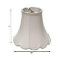 thumbnail image 2 of 10" White Slanted Scallop Bell Monay Shantung Lampshade, 2 of 3