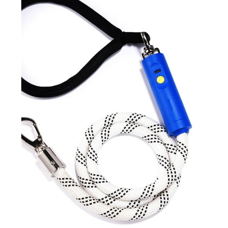 Xeuch LED Dog Leash with Flashing Color Changing Lights Heavy Duty Nylon Rope Leash with Soft Padded Handle for Small Medium Large Dogs 1000ft Visibility for Night Walking Training Camping 5FT