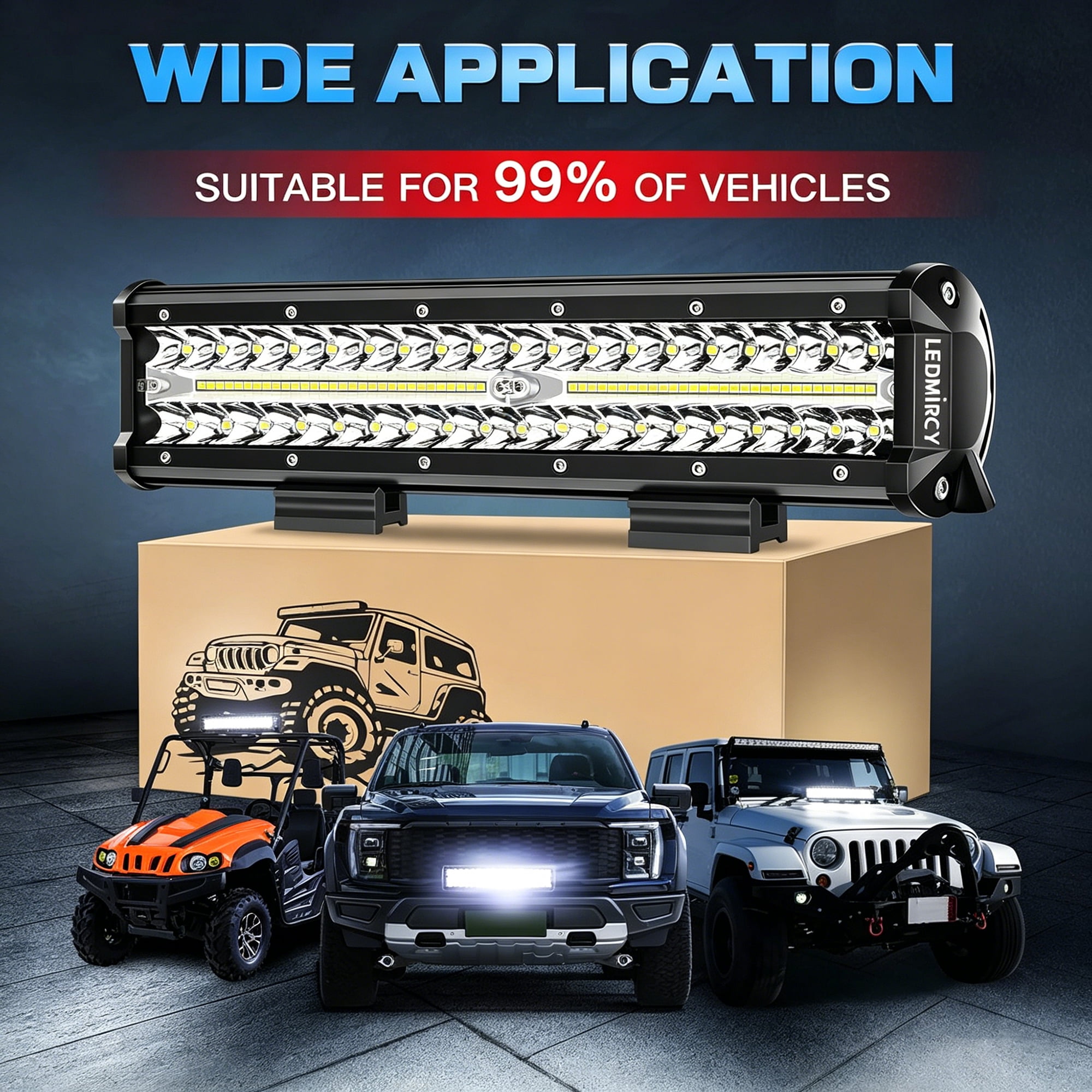 12 inch LED Light Bar Kit with 5 Pin Rocker Switch Wiring Harness Triple Row Flood Spot Combo Off Road Driving Fog Lights LED Bar Work Lights for Trucks UTV ATV Tractor Golf Cart Boat
