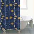 thumbnail image 4 of Blue Sun Moon Cloud Star Pattern Shower Curtain 72"x84" ,Bathroom Decorative Shower Curtains Set with 12 Hooks,Modern Waterproof Washable Shower Curtain, 4 of 6