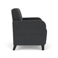 thumbnail image 2 of Siena Lounge Reception Oversize Guest Chair / Black Steel Legs / Dark Gray, 2 of 5