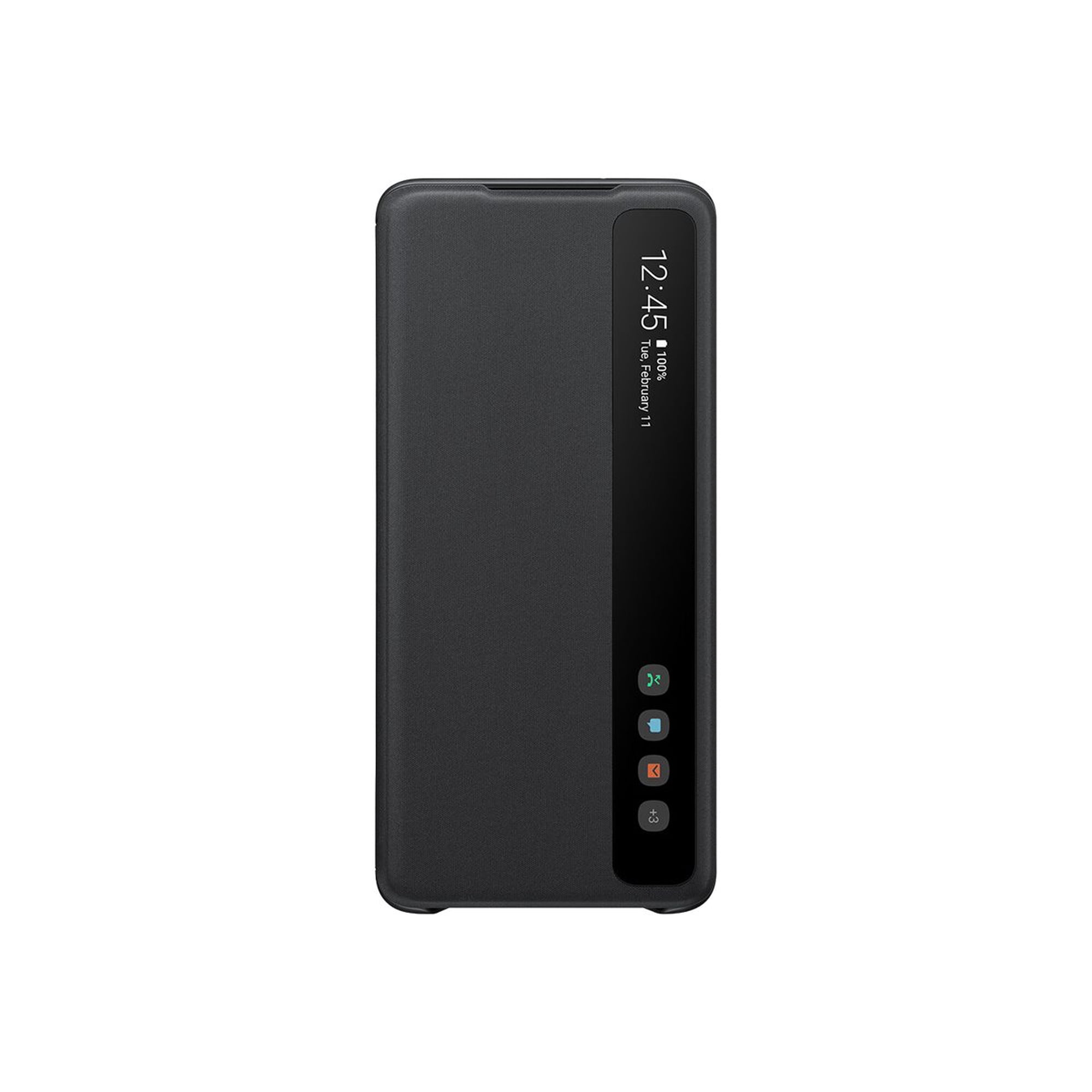 Samsung S-View Flip Cover Case for Samsung Galaxy S20+ 5G Smartphones - Black