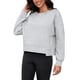 thumbnail image 4 of Sudadera recortada ATHLECHIC para mujeres, cuello redondo, suéter de felpa oversized, moda, tops de pullover de otoño, XL gris claro, 4 of 5