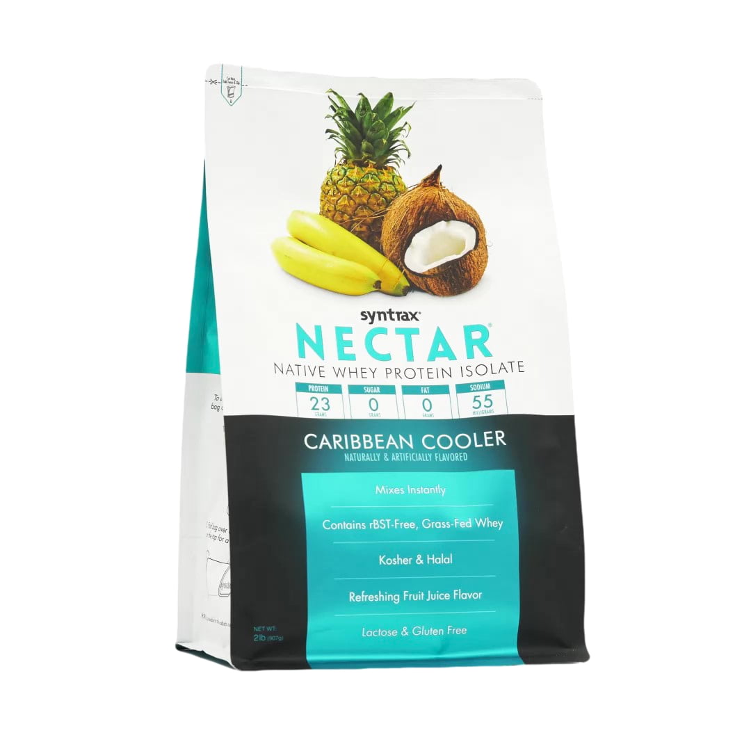 Syntrax Nectar, Caribbean Cooler, 2 lbs. 100% Whey Protein Isolate, Refreshing Fruit Flavor