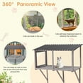 thumbnail image 4 of AVAWING Wall-Mounted Window Enclosure for Indoor Cats, Expandable Wooden Cat Perch House, Gray, 4 of 8