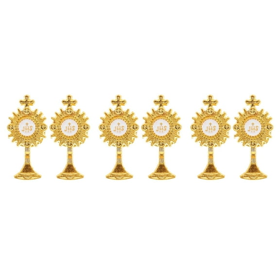 Masteelf 6 pcs  Elegant Cross Brooch Pins For Women Small metal Button Pins clothes Pin Christian Clothing Accessory