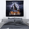 thumbnail image 3 of Happy Halloween Bloodhound Witch Pumpkins Bats Tapestry Dog Lover Wall Hanging Backdrop Home Decor - 13012, 3 of 5