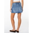 thumbnail image 5 of Celebrity Pink Women's Crossover Waistband Denim Skort, Sizes XS-XXXL, 5 of 7