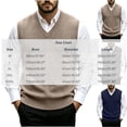 thumbnail image 3 of Riecok Sweater Vest Men Big and Tall Sleeveless V Neck Pullover Sweaters Lightweight Solid Winter Tops with Pockets Navy 2XL, 3 of 5