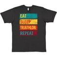 thumbnail image 3 of Inktastic Running Eat Sleep Triathlon Repeat T-Shirt, 3 of 5