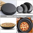 thumbnail image 6 of PAMINGONO 3pcs Kitchen Pizza Pan Black Nonstick Tray for Home Bakers, 6 of 8