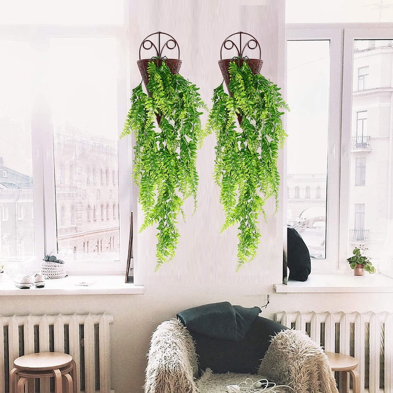 2PC Artificial Persian Grass Vine Hanging Fern Low Maintenance for Home  Office Event Wall Decor - Walmart.com