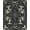 Black White, Pattern 5, variant on ODIKA 8'x10' Washable Area Rug Stars Tarot Border Divination Mushroom Runway Gothic Boho Snake Playful for Dining Room, Large Office, Lounge, Non-Slip Chair-Friendly Mat