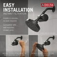 thumbnail image 5 of Delta Faucet Clarifi Standard Shower Filter Attachment with Filter, Hard Water Shower Filter, Shower Head Filter, Matte Black 7SF100-BL, 5 of 5