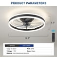thumbnail image 4 of Spaco Ceiling Fan with Lights for Home Remote Control, Dimmable LED, 4 of 9