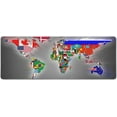 thumbnail image 4 of World Flag Map Mouse Pad (31.5x11.8 in) Extended Gaming Mousepad Non-Slip Rubber Base Desk mat for Desktop with Stitched Edges Computer mat for Desk XL, 4 of 5