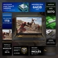 thumbnail image 2 of Laptop Gamer ASUS TUF Gaming F16 GeForce RTX 5070 8GB DLSS 4.5 Core i7 14650HX 64GB DDR5 1TB 16" IPS FHD+ 165Hz Teclado Ingles, 2 of 5
