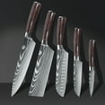 thumbnail image 3 of 5-piece knife set professional chef knife set with gift box, high carbon stainless steel, perfect for home or restaurant holiday gifts, 3 of 14