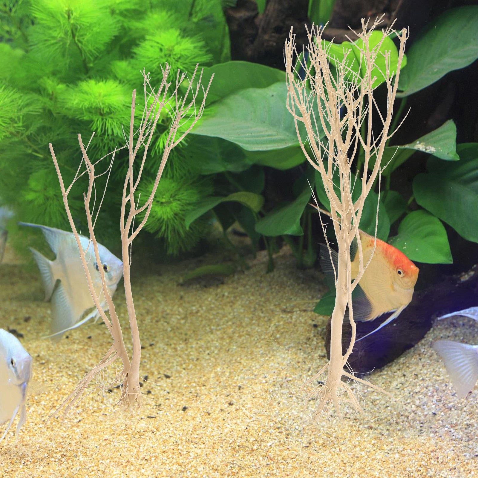 COMPUKAS Natural Wood Twig Aquarium Decoration Set, 14.96 x 7.09 x 7.09 inches, Perfect for Fish Landscaping