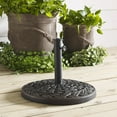 thumbnail image 5 of Walker Edison Cross Weave Round Outdoor Patio Umbrella Base, Antique Bronze, 5 of 5
