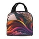thumbnail image 1 of Easygdp Colorful Abstract Wave Motion Bolsa Térmica Premium - Tela Oxford Impermeable, Gran Capacidad, Bolsillo Frontal, Unisex para Trabajo, Escuela, Actividades al Aire Libre y Picnics, 1 of 8