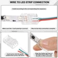 thumbnail image 4 of 40 Pcs 3 Pin 10mm Solderless LED Light Strip Connectors Clear Track Lighting Connectors for 5050 RGB Strip Light, 4 of 5