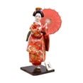 thumbnail image 3 of Estatua de escritorio de muñeca geisha, kimono japonés de 12 pulgadas, figura artesanal tradicional, Estilo G, 3 of 9