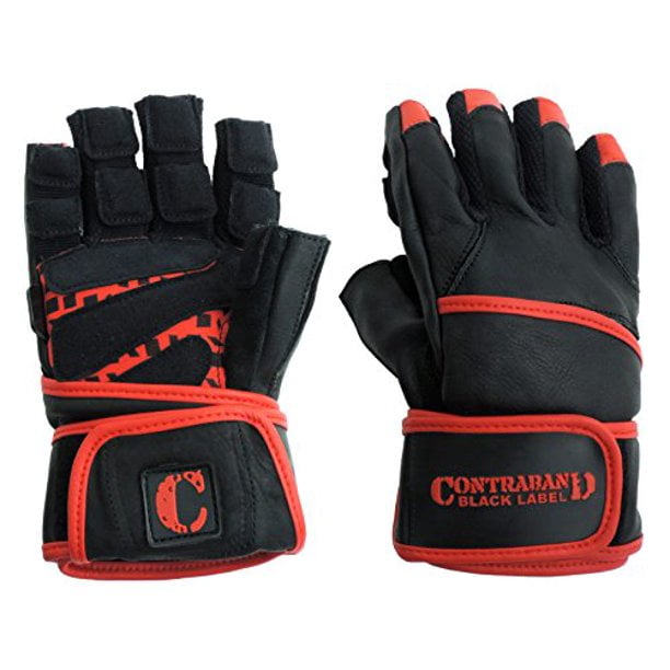 Contraband Black Label 5930 Premium Leather Lifting Gloves (Pair) for