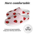 thumbnail image 6 of Fotbe Strawberry Pattern Women's Fuzzy Curly Fur Memory Foam Loafer Slippers Indoor Outdoor Slippers Winter Home Shoes-39/40, 6 of 7