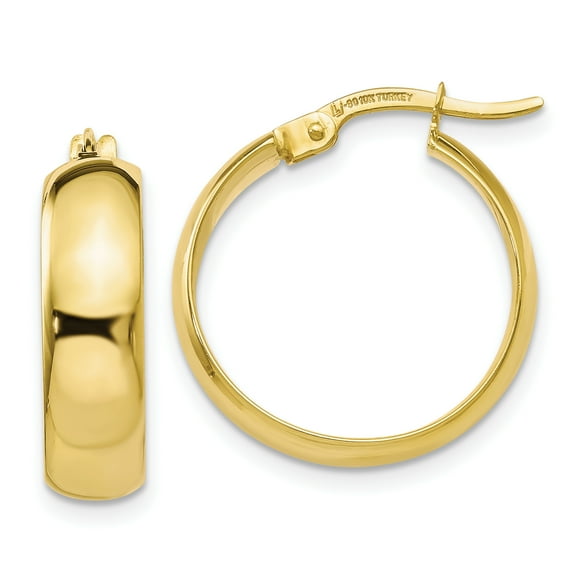 Leslie's Boucles d'Oreilles Créoles Polies 10k 10LE213