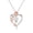 V, variant on Birthday Gift Initial Heart Necklace Heart Letter Necklace Personalized Monogram Necklace 1 Pc Chain Jewelry Gift for Men Women