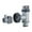 Grey, variant on Above Ground Plunger Valves with Gaskets & Nuts Hose Adapters, Above Ground Plunger Valves with Pool Hose Adapter, Pool Parts and Accessories, Multisize, 1 Set 2 PCS