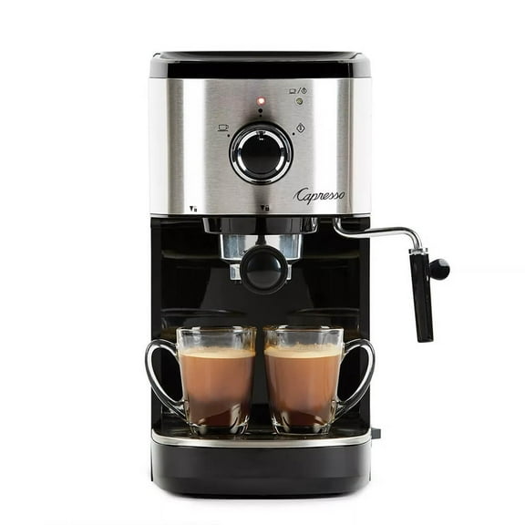 Capresso 12005 Compact Espresso and Cappuccino Machine - Black/Stainless