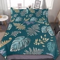 thumbnail image 1 of HAHDAXIA Plant Tree Pattern Bedding Solid Comforter Set for All Seasons,3 Pieces(1 Comforter+2 Pillowcases),Soft Microfiber Bedding Set King(90"x90"), 1 of 7