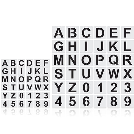 72 Pcs Label Sticker Alphabet Painting Template Child