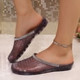 thumbnail image 5 of Willtoo Mesh Flat Jelly Sandals for Women 2026 Clear Beach Sandals Jelly Shoes Closed Toe Slides Comfort Walking Shoes, 5 of 5