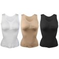 thumbnail image 2 of Tummy Control Camisole For Women Shapewear Tank Tops With Built In Bra Slimming Compression Top Vest Seamless Body Shaper, 2 of 5