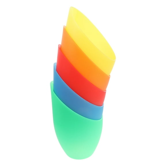 Raindrops 5pcs colorful Plastic Lampshade Set for Pendant Lights Floor Lamps Desk Lamp Decorative Horseshoe Design Lamp Shade Replacement Light Cover for Wall Sconces E27