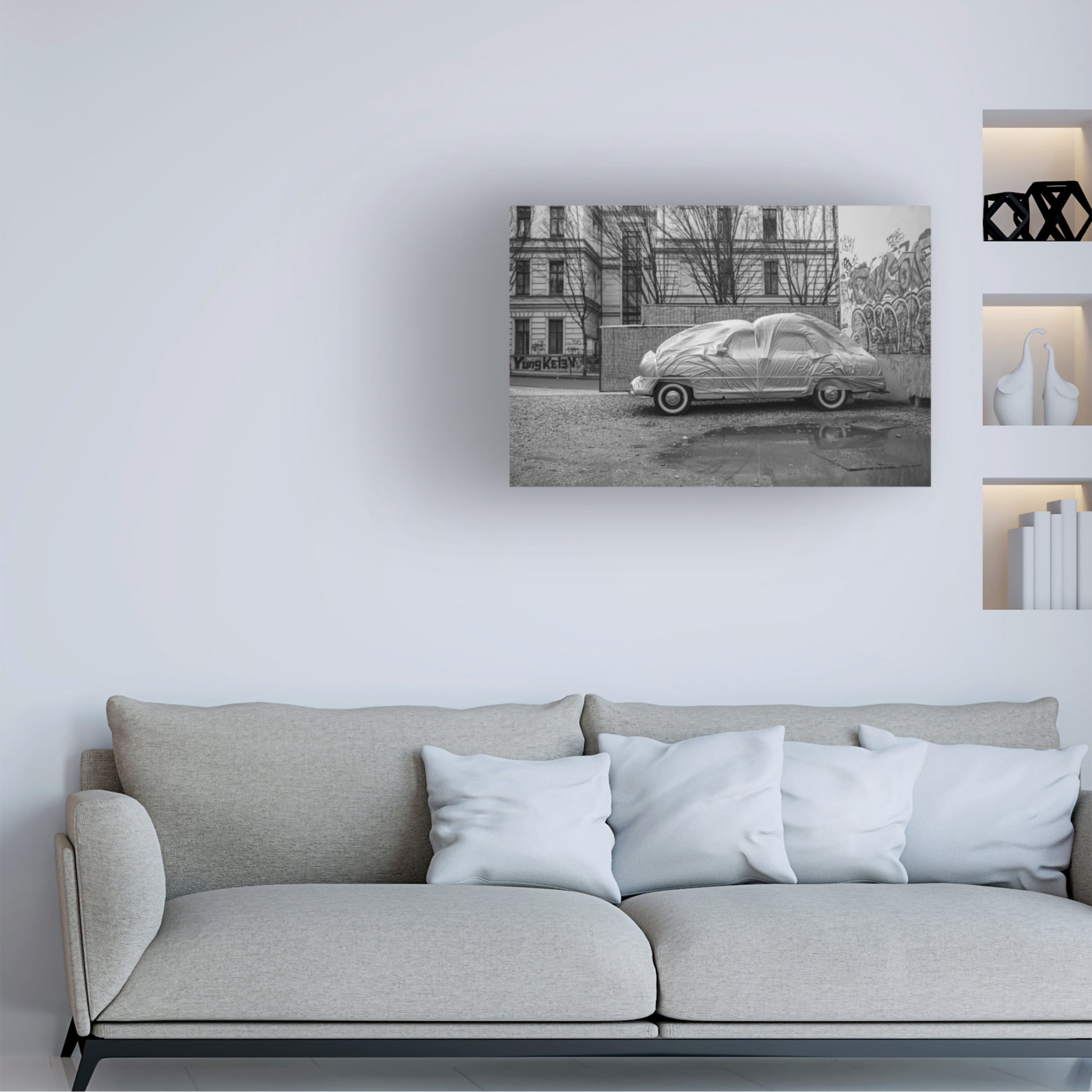 Trademark Fine Art Kostas Valaris Flying car Canvas Wall Art