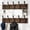 ‎Brown Plate & Black Hooks, variant on Wooden Coat Rack Wall Mount Heavy Duty, 2 Pack Coat Hanger Wall Mount with 5 Triple Hooks for Clothes, Jacket, Hat, Keys, Space Saving Entryway Organizer for Mudroom (Whte Plate & Black Hooks)