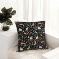 thumbnail image 6 of Pofeuu Cute Rabbit And Flower Print Double-sided plush pillowcase Square Throw Pillow Covers Pillows Cover for Living Room Bedroom Sofa Couch Cushion Cover（No pillow core）-22"x22", 6 of 7