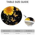 thumbnail image 7 of 44in Round Tablecloth with Elastic Edge, Waterproof Fitted Table Cover for 36-44" Tables, Floral Theme Polyester Reusable Table Cloths Wipe Clean for Picnic, Dining, Outdoor Use and Party Decor, 7 of 7