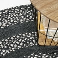 thumbnail image 4 of JONATHAN Y ANSA 5' Round Area Rug, Abyss Braided Bohemian Coastal Jute - Black/White, RNF117C-5R, 4 of 6
