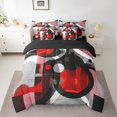 thumbnail image 2 of Erosebridal Geometric Circle Bedding Queen Size,Stripes Lines Comforter Sets with Sheets,Microfiber Reversible Bedding Sets Queen Size,Abstract Decoration,7 Pieces, 2 of 5
